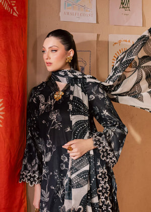 NUREH E BAHAR |LAWN  EMBROIDED CHIFFON DUPATTA  |3PC UNSTICHED