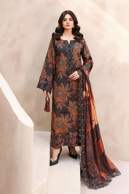 Ramsha | Digital Lawn Suit with Embroidered Neckline, Daman & Chiffon Dupatta | 3pc Unstiched