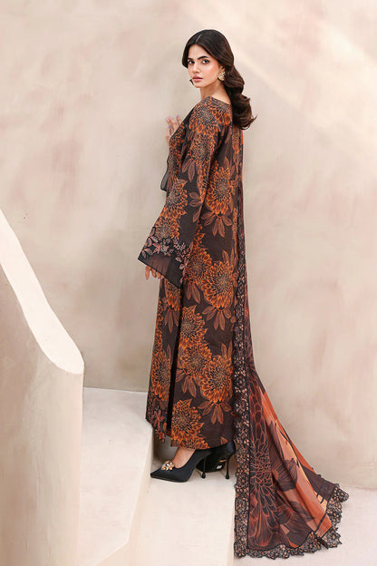 Ramsha | Digital Lawn Suit with Embroidered Neckline, Daman & Chiffon Dupatta | 3pc Unstiched