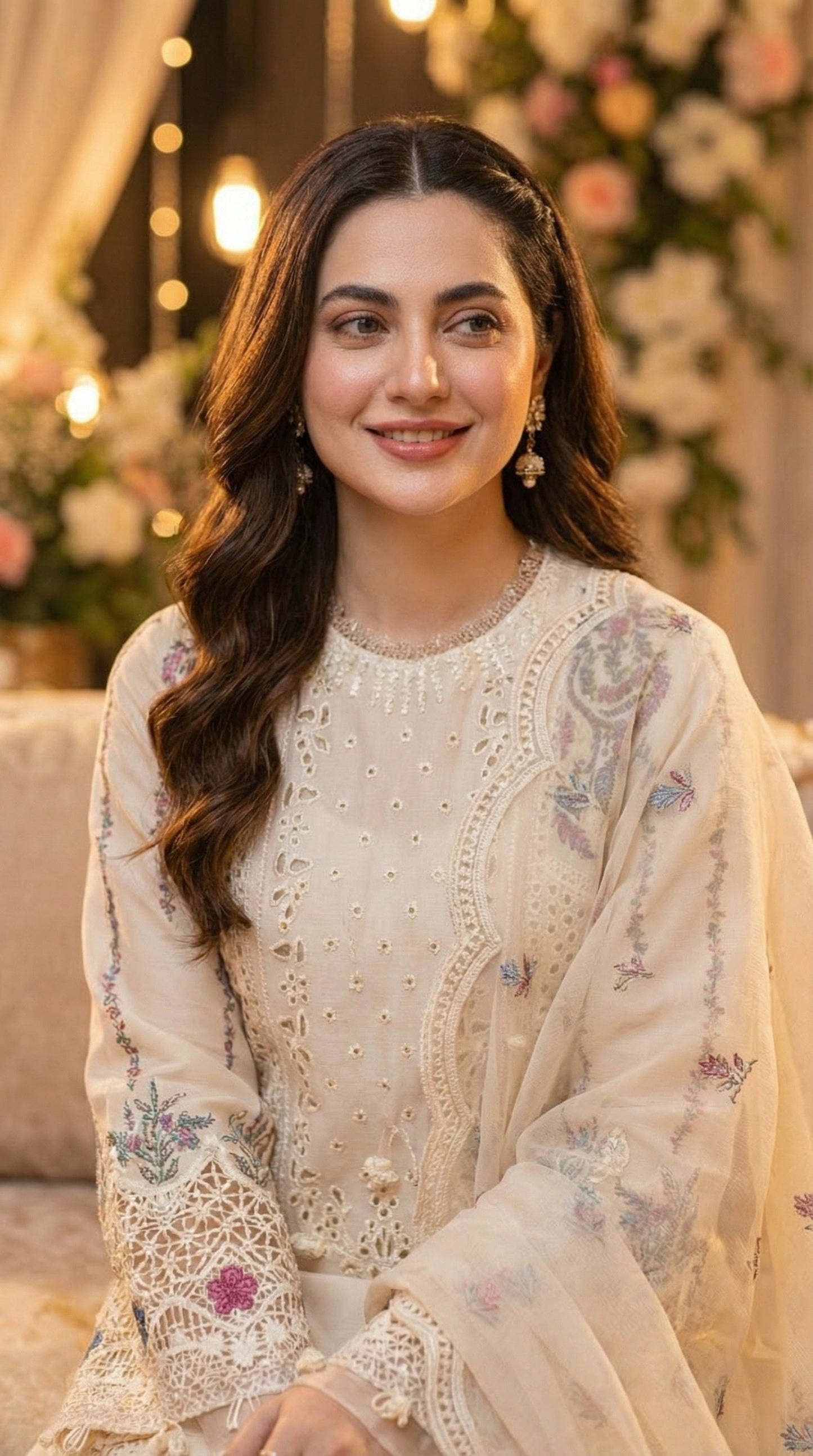 QALAMKAR CHIKENKARI 3PEC | UNSTICHED