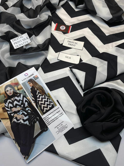Luxury Silk Dress | 3pec Unstiched