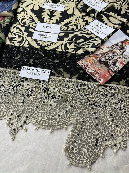 MARIA B LUXURY LAWN MASTER EDITION | 3PC UNSTICHED